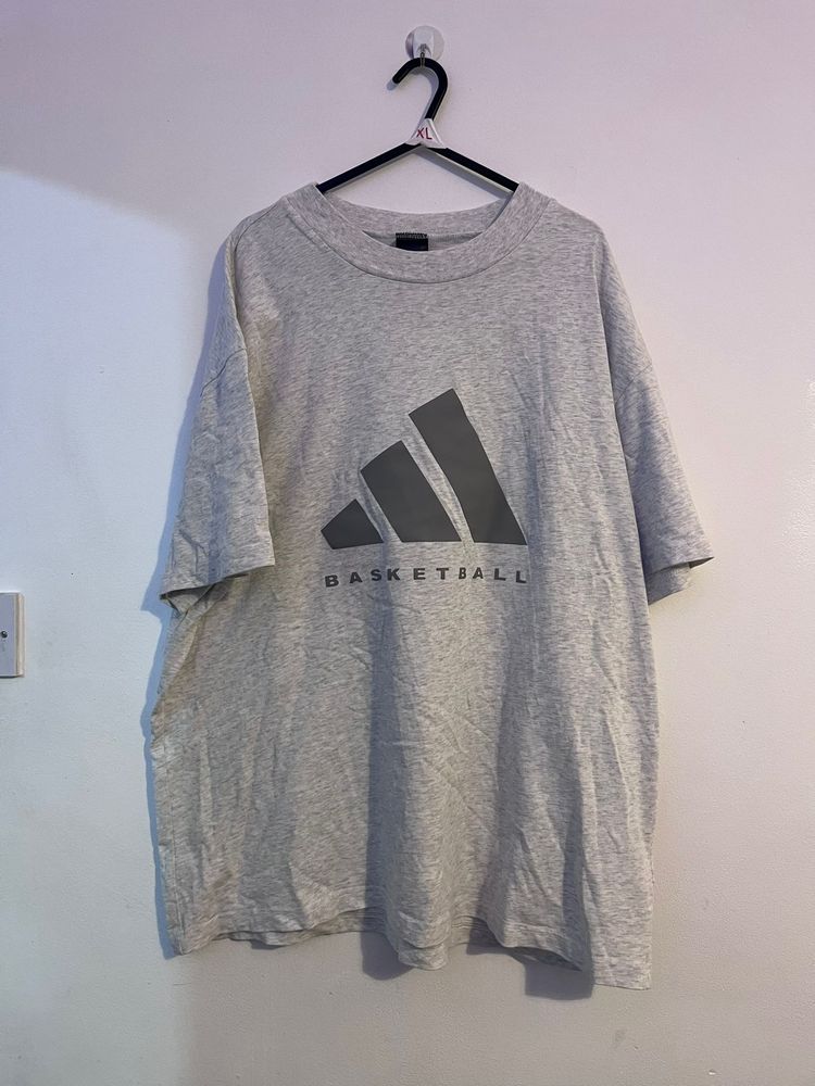 Adidas Grey Basketball T-Shirt